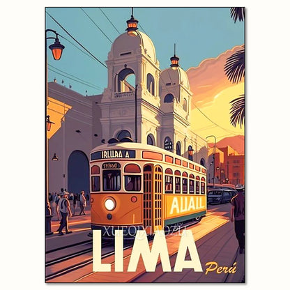 Urban Architecture Diamond Painting Kit Morocco Spain Street View DIY Full Round Mosaic Embroidery Home Decoration for Beginners