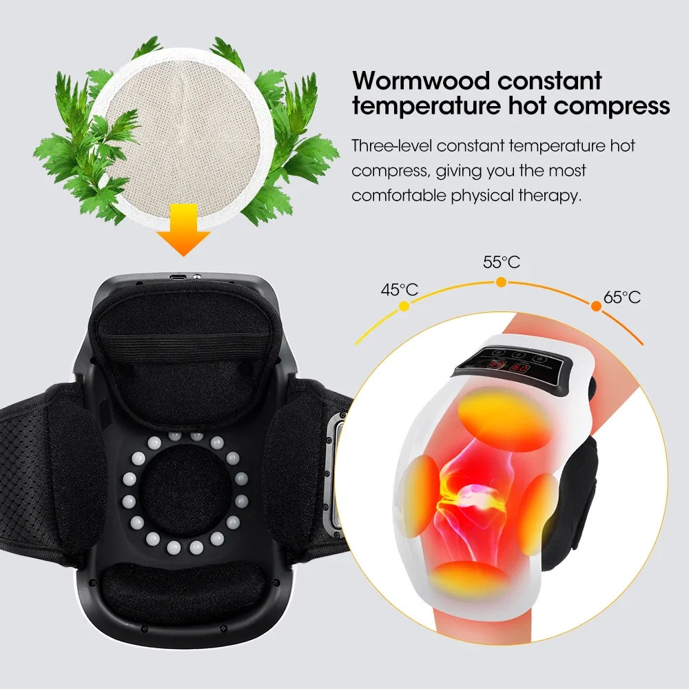Electric Heating Massage Knee Pad Wireless Heated Knee Massager Constant Temperature Hot Compress Vibration Massage Knee Support