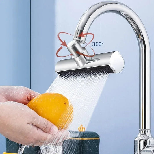 Universal Swivel Kitchen Faucet with Splash-Proof Waterfall Nozzle - Three-Mode Extension Sink Multi-Function