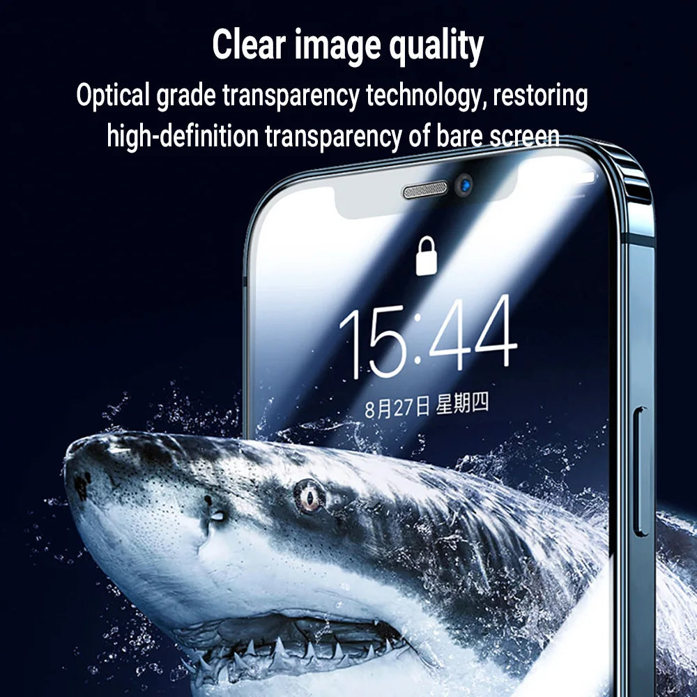 Oleophobic Coating Dust Free Screen Protector For iPhone 17 Pro Max 16 15 13 11 12 14 Pro Max SE 7 8 XR Easy Installation Glass