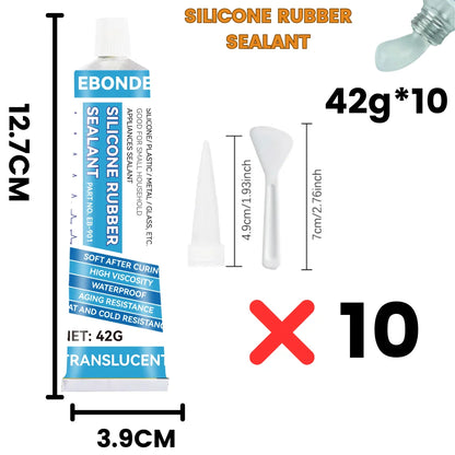 Silicone Rubber Sealant Waterproof Adhesive for Bonding Silicone/ Plastic/ Metal /Glass, Good for Household Appliances Sealant