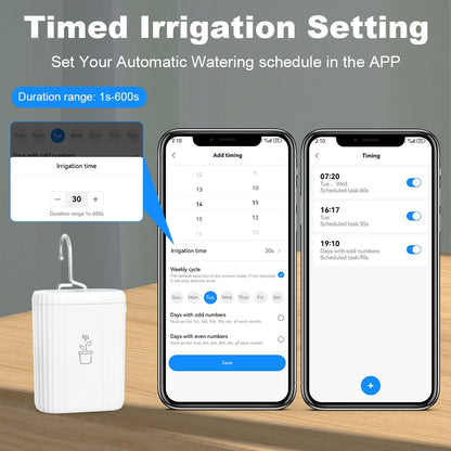 Tuya WiFi Smart Intelligent Drip Irrigation Automatic Self Watering System Kits Plant Watering Spike Device for Indoor Plants
