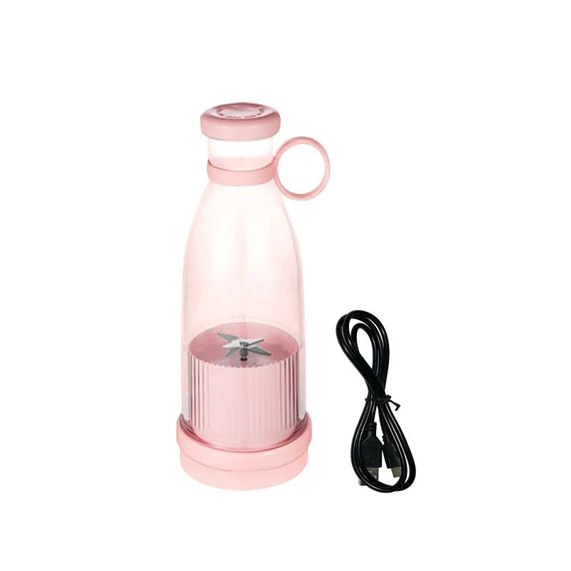 Rechargeable Mixers Fresh Fruit Juicers Blue/Pink Usb Portable Juicers Bottle Mini Fast Electric Portable Blender Smoothie