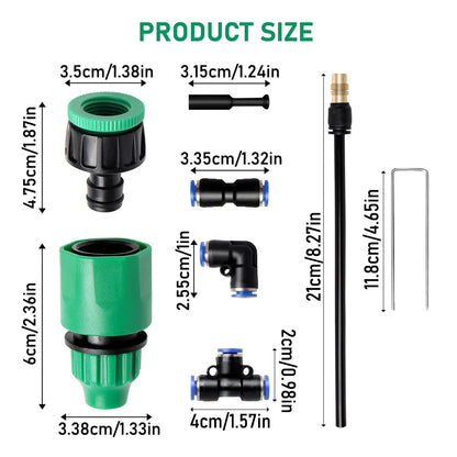 10-30M Universal Automatic Irrigation Sprinkler Kit Rotating Copper Nozzle Garden Balcony Atomization Sprinkler Watering Kits