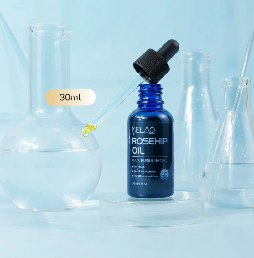 Organic Rosehip Oil Antioxidant Improve Fine Lines Wrinkles Firming Lifting Repair Moisturizer Nourish Smooth Hair Skin Care Oil