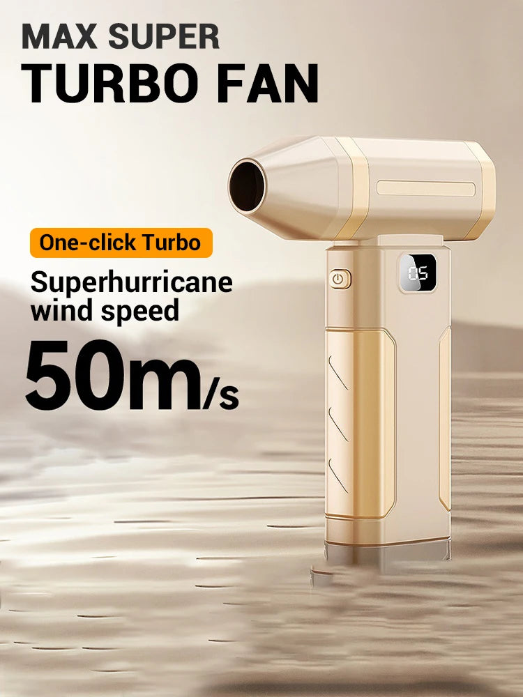 Powerful Air Blower 450000RPM Mini Turbo Jet Fan High Speed Turbo Violent Fan Brushless Motor Handheld Duct Fan PC Cleaning Tool