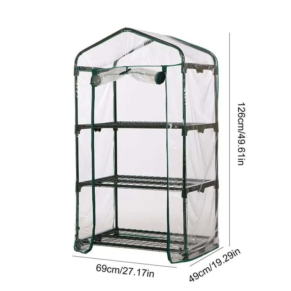 Green House Cover Clear Plant Greenhouse PVC Durable Greenhouse Parts & Accessories Portable Indoor Greenhouse for Home Outdoor