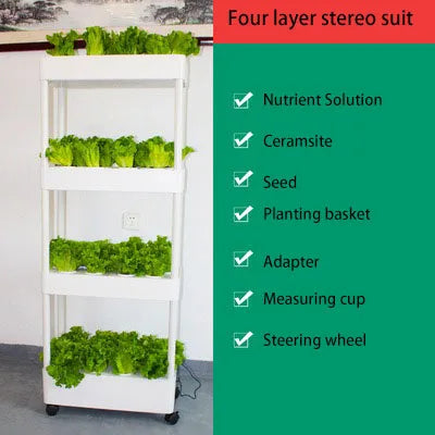 Greenhouse Soilless Hydroponic System Equipment Indoor Vegetable Flower Pot Vegetable Planting Balcony Modular Vertical Garden