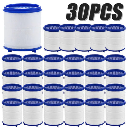 30PCS Faucet Filter Cartridge Kitchen & Bath Shower Tap Water Filter Clean Dual Cartridge PP Cotton Water Filter Unit