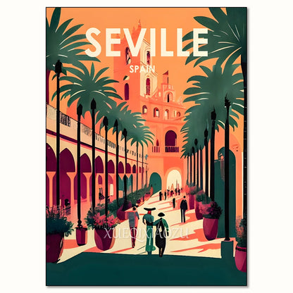 Urban Architecture Diamond Painting Kit Morocco Spain Street View DIY Full Round Mosaic Embroidery Home Decoration for Beginners