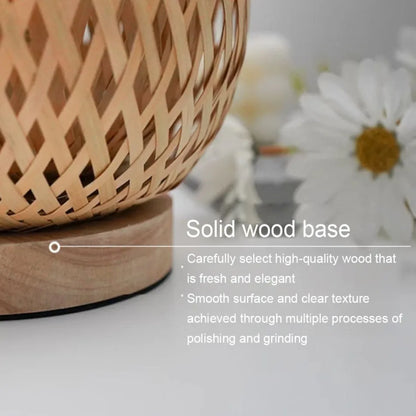 Bamboo Woven ProductsSimple Bedroom Study Table Lamp Bedside Table Lamp Bamboo art Warm Decoration Desktop Japanese Lamp