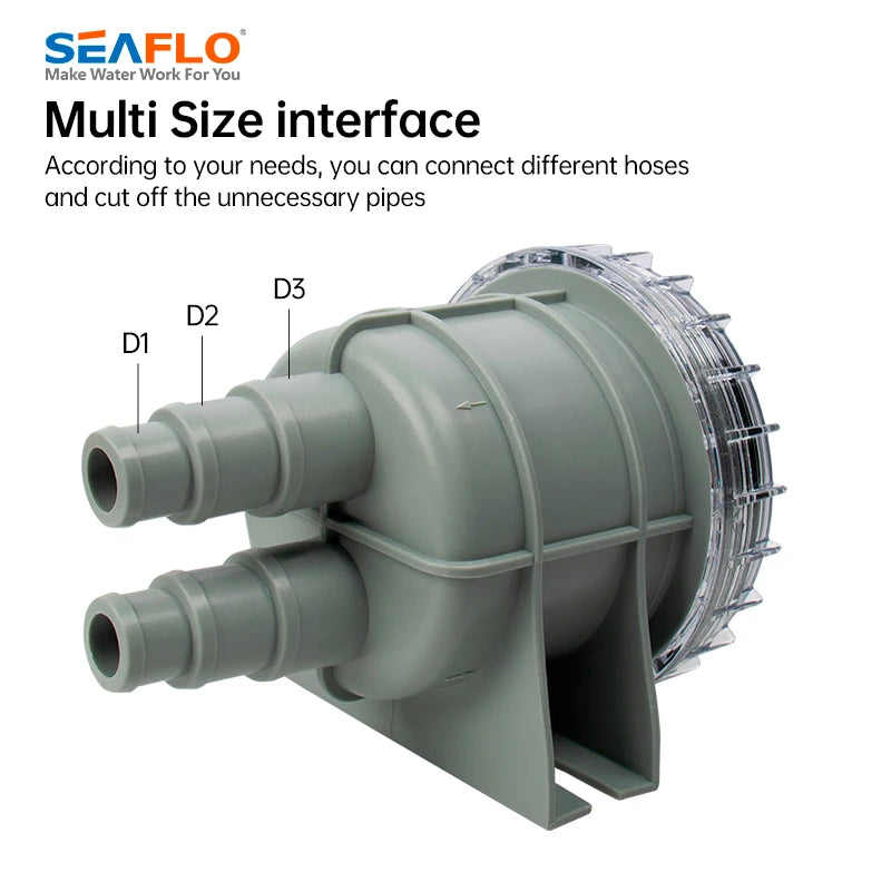 Durable Mini Raw Liquid Strainer Portable Sea Water Filter Kayak Accessories Marine Intake Engine Cleaner Cooling