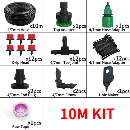 5-20M Drip Irrigation System Plant Watering Set Watering Kits Adjustable Drippers For Irrigation Micro Garden Watering System