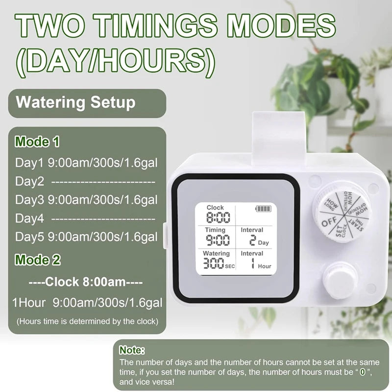 ABUI-Automatic Watering System With Adjustable Drippers Automatic Drip Irrigation Kit With Customize Schedule Water