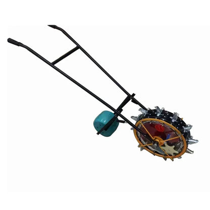 Farm Agriculture Hand Tools Manual Seeder Corn Planter With Fertilizer Box Hand Push Single Row