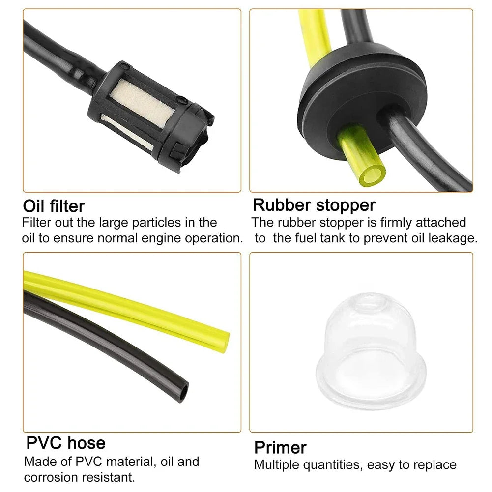 Kit universel de filtre de conduite de carburant pour coupe gazon, 3 ensembles, pour débroussailleuse,tondeuse à gazon,apprêturs