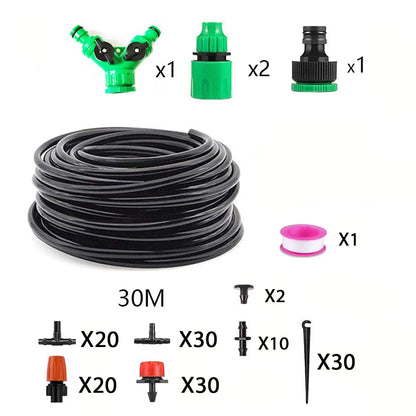 30 meter DIY Horticultural Drip Irrigation System Watering Set Automatic Flower Waterer Green Plant Adjustable Irrigation Sets