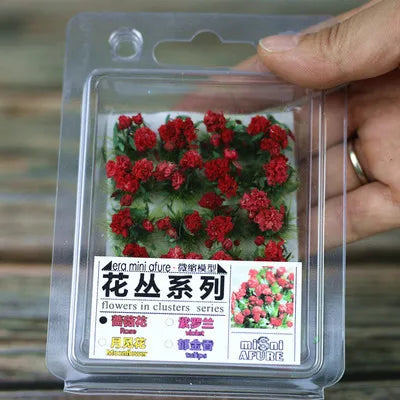 Micro Landscape DIY Accessories Building Garden Flower Cluster Model Sand Table Layout Static Grass  Diorama Kit 1Box