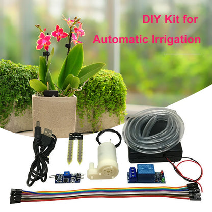 1-5set Automatic Irrigation Module DIY Automatic Watering Kit Garden Water Pump Soil Moisture Sensor Relay Module For Arduino