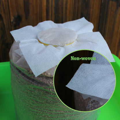 Mushroom Planting Bag Fruiting Ring Kit for Farm Edible Fungus Cultivation Garden Planter Tool Breathable Non-Woven Sealing Film