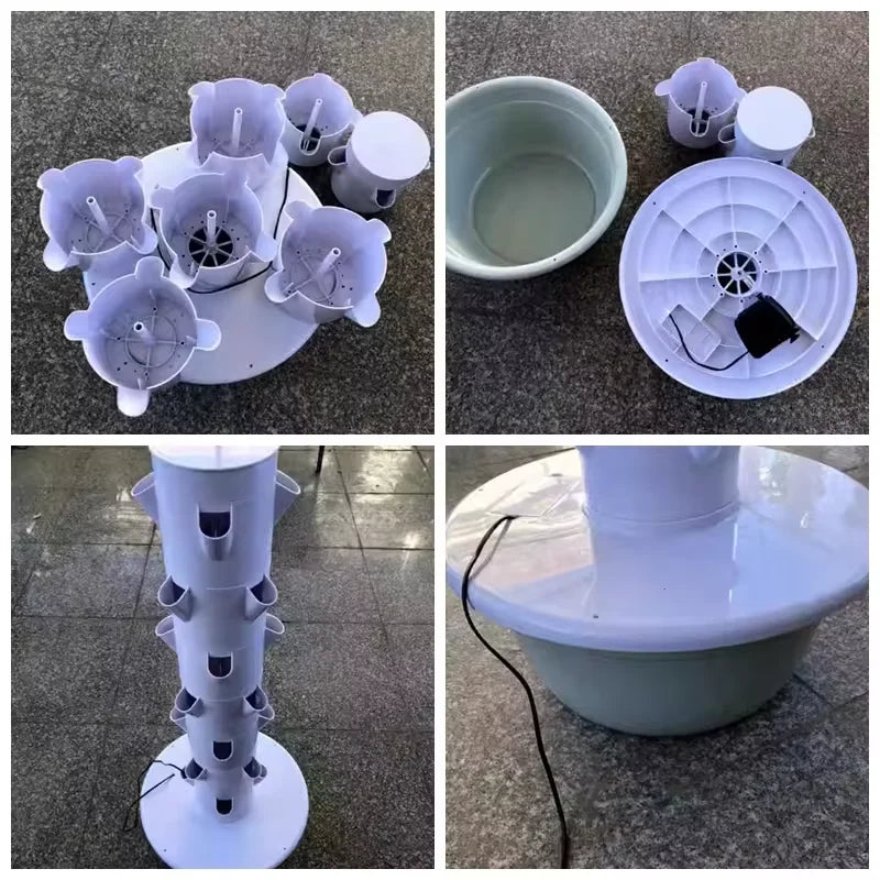 Hydroponic Growing System Garden Garden Indoor Balcony Vertical Tower Planters Soilless Culture Vegetable Grow Pot Kit DIY