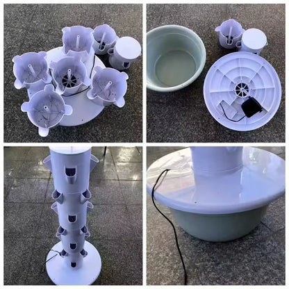 Hydroponic Growing System Garden Garden Indoor Balcony Vertical Tower Planters Soilless Culture Vegetable Grow Pot Kit DIY