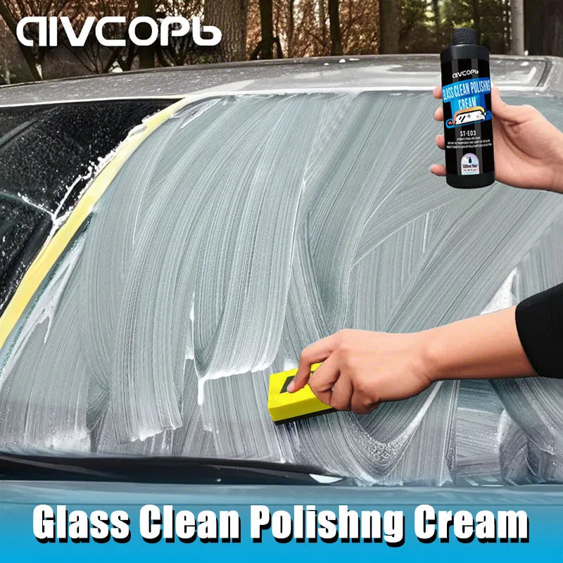 Car Glass Oil Film Remover Glass Polishing Hydrophobic Glass Coating Stain Removal Windshield Clear Window Auto Detailing Tool