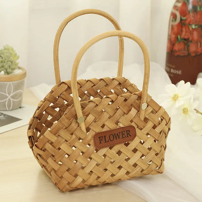 Girl Basket Wicker Baskets Wicker Or Bamboo Baskets Cachepot For Flowers Bamboo Basket Decorative Flower Baskets Decorative