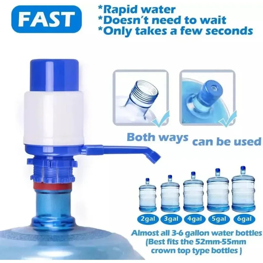 Hand Press Pump Outdoor Drinking Water Water Filters for Bottled Water Dispenser 5-6 Gal Home Office Kitchen and Home Use