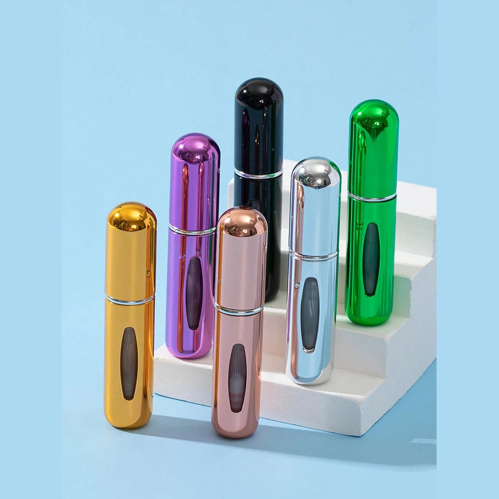 6-Pack Portable Spray Bottle Travel Set 5ml Refillable Perfume Spray Self-Suction Bottom