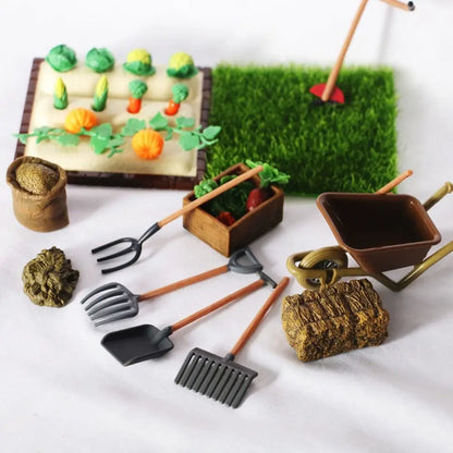 Simulation Models Dollhouse Simulation Vegetable Farm Mini Farm Vegetable Field Mini Simulation Farm Model Garden Cart
