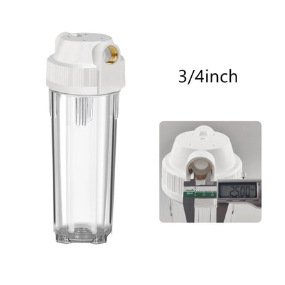 1pc 10inch Transparent Filter Bottle 1/4"1/2"3/4" Threaded Filter Shell Tap Water Prefilter Household Water Filter Accessory
