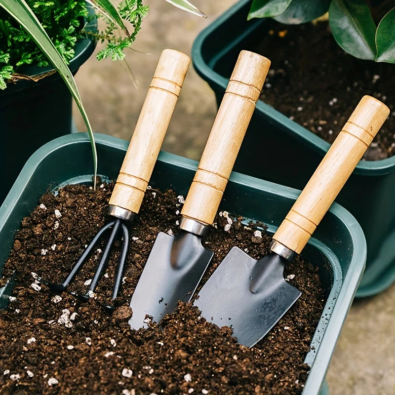 Garden Tool Set Mini Gardening Kit with Rake Trowel and Shovel for Succulent Plants and Soil Cultivation