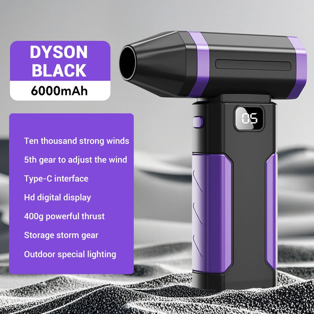 Powerful Air Blower 450000RPM Mini Turbo Jet Fan High Speed Turbo Violent Fan Brushless Motor Handheld Duct Fan PC Cleaning Tool