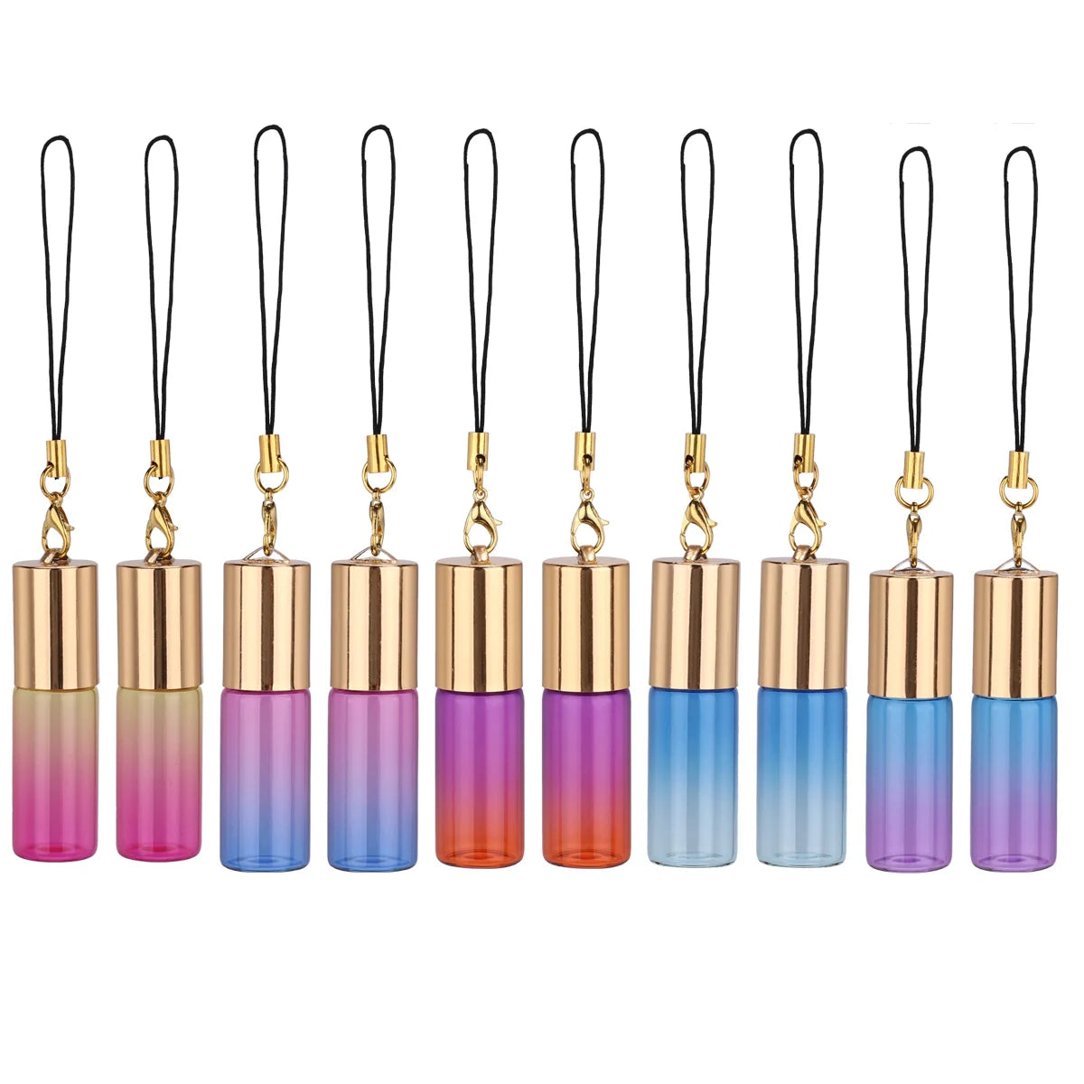 10 Pcs Color Perfume Bottles Mini Essential Oil Roller Travel Size Safe Perfume Bottle Health Use Practical Gift