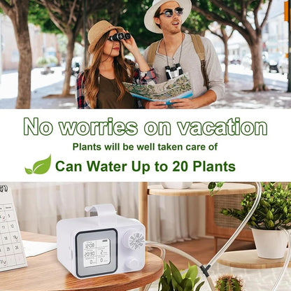 ABUI-Automatic Watering System With Adjustable Drippers Automatic Drip Irrigation Kit With Customize Schedule Water