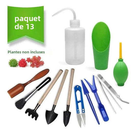 13Pcs Garden Planter Kit DIY Sowing Shovel Scoop Bucket Spoon Succulents Seedlings Tool Bonsai Fertilizer Drilling Device