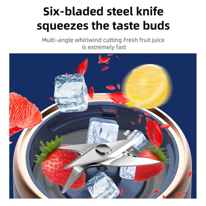 Portable Blender Smoothie Maker Mini Juice Blender Cup Rechargeable Fruit Shakes Juicer Mixer 400ml 6 Blades for Travel