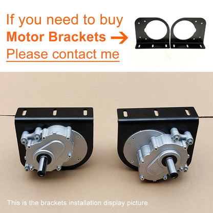 Dual Drive Motor Wheel Kit for Electric Agricultural Tool, Garden Farm, Hand Cart, L-faster, 10 Inch Tire, 24V, 500W 700W