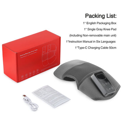 Electric Knee Pad Massager 3 Vibration 5 Levels Cordless Thermal Hot Compress Knee Support Brace Knee Leg Muscle Protection