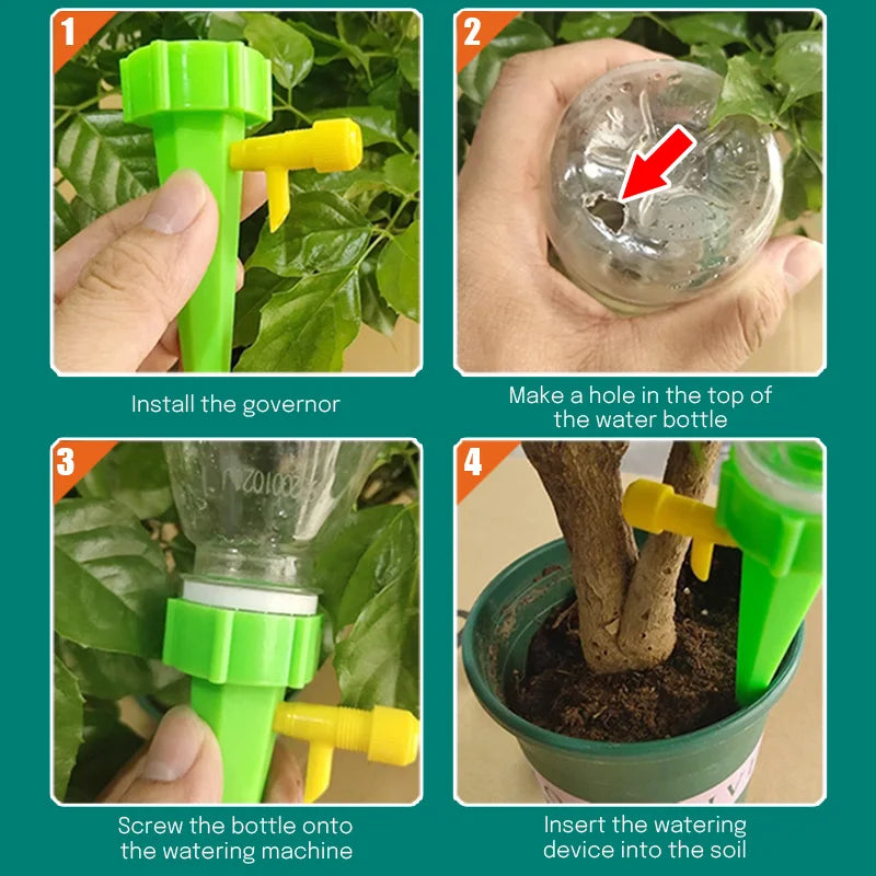 Drip Irrigation Kit For Pots Automatic Garden Plants Watering System Houseplants Waterer Greenhouse Flowers Adjustable Drippers