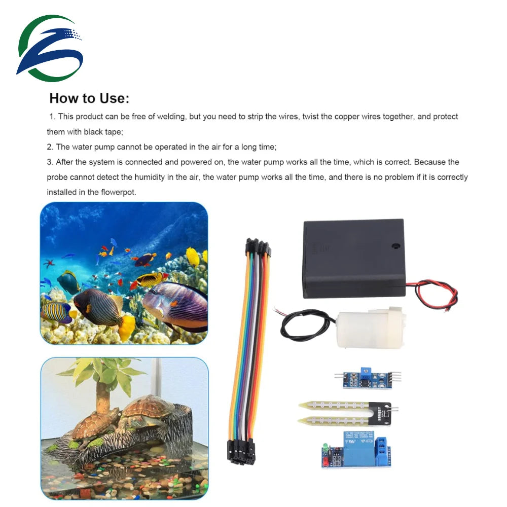 DIY Electronic Watering Kit Automatic Irrigation DIY Kit Self Watering System Module Soil Sensor Pump