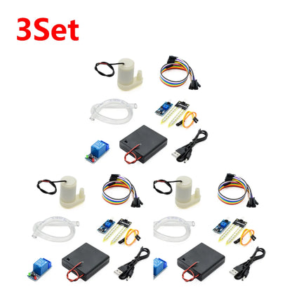 1-10X Automatic Irrigation System Self Watering DIY Kit Garden Planting Water Pump Soil Moisture Sensor Relay Module for Arduino