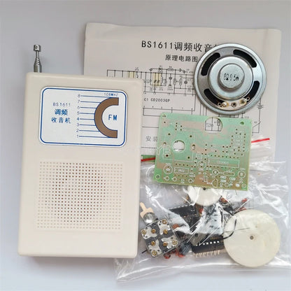 FM Radio Production Kit Radio Receiver DIY Electronic Kit Teaching Training Circuit Board Electronic Assemble Set Kit DIY Parts