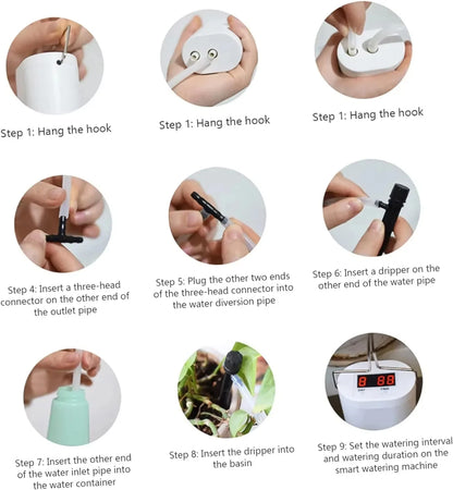 4/8/16 Head Self-Watering Kits Intelligent Drip Irrigation Automatic Watering System Kits Plant Watering Spike Device Water Drip