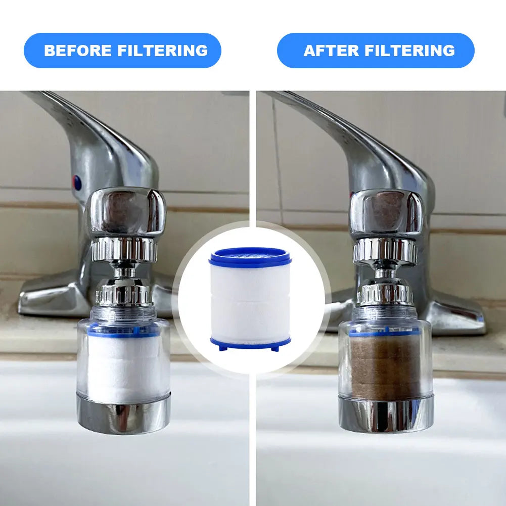 360 Degree Rotating Faucet Filters Bubbler Mount Anti-splash for Household Kitchen Bathroom Faucet Water Clean Filter Purifier