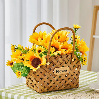 Girl Basket Wicker Baskets Wicker Or Bamboo Baskets Cachepot For Flowers Bamboo Basket Decorative Flower Baskets Decorative