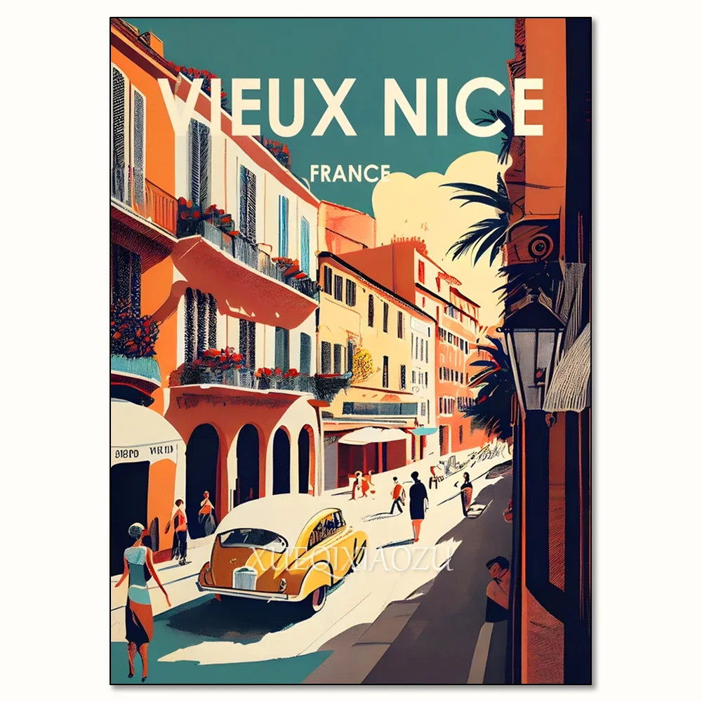 Urban Architecture Diamond Painting Kit Morocco Spain Street View DIY Full Round Mosaic Embroidery Home Decoration for Beginners