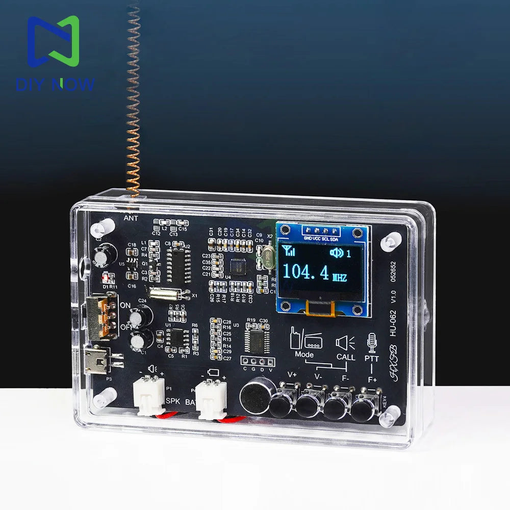 Electronics Kit  FM Radio DIY Kit Smart Wireless Walkie-Talkie Radio Electronics Assembly and Soldering Practice DIY Kit