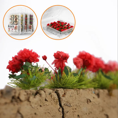 Micro Landscape DIY Accessories Building Garden Flower Cluster Model Sand Table Layout Static Grass  Diorama Kit 1Box